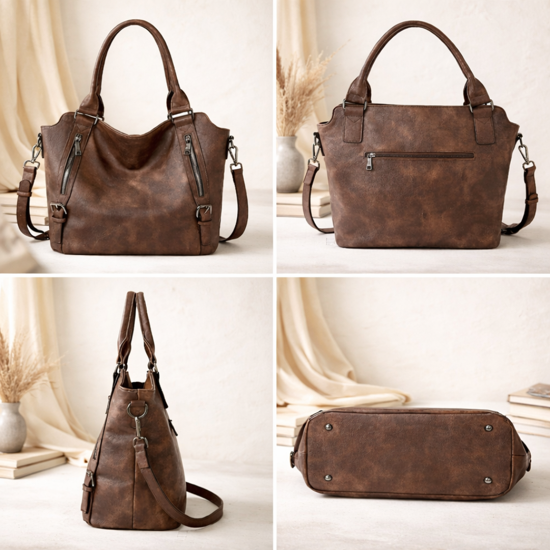 Faux leather quilted shoulder bag, a chic women's accessory with an adjustable strap.