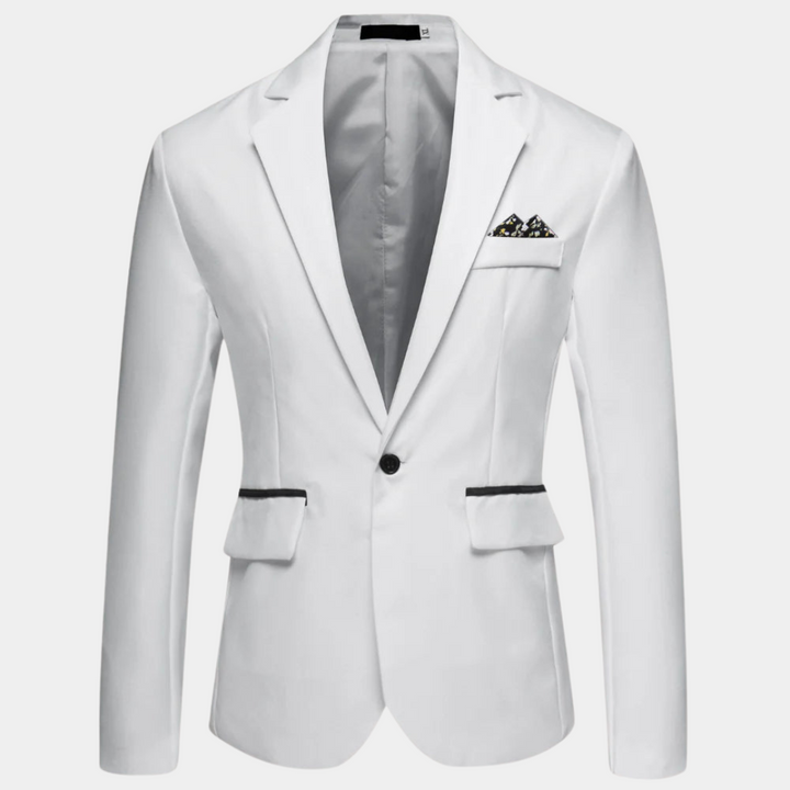 Comfortable & stylish men's slim fit blazer, a modern suit jacket for all-season men's fashion apparel.