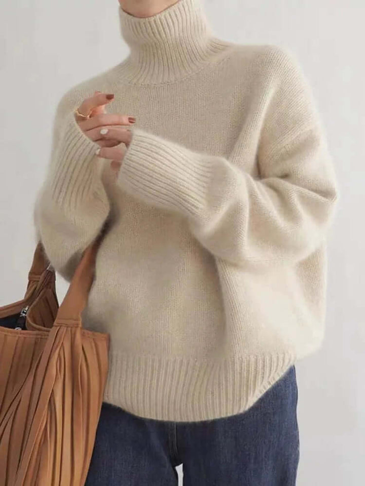 Women's Soft Knitted High Neck Sweater