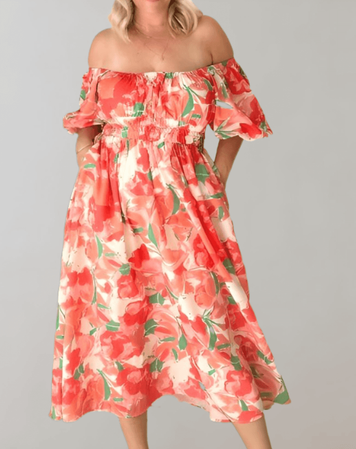 Women's Summer V-Neck Midi Dress