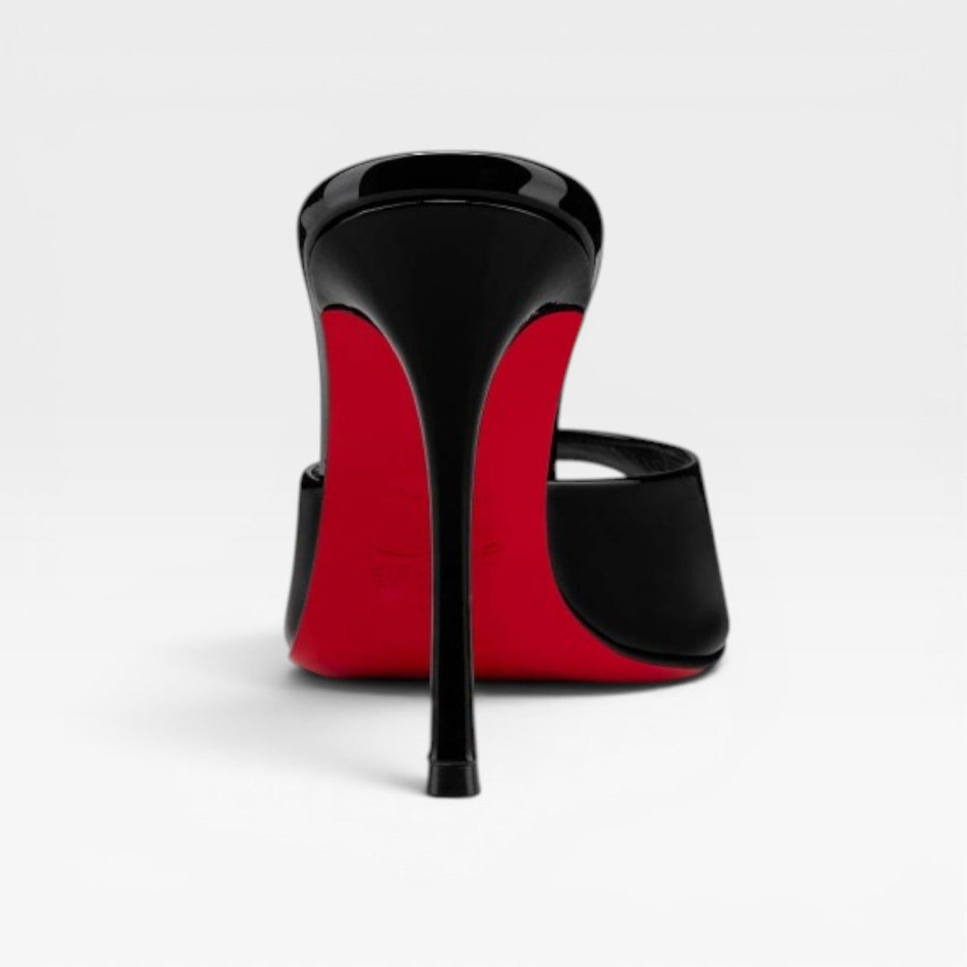Sophisticated women's pointed toe stiletto mules, elegant slip-on heels for weddings, parties, and evening.