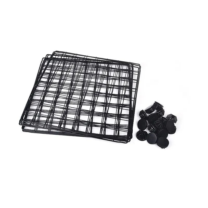 Multi-panel wire dog gate playpen, versatile pet enclosure & essential dog accessory for puppies.