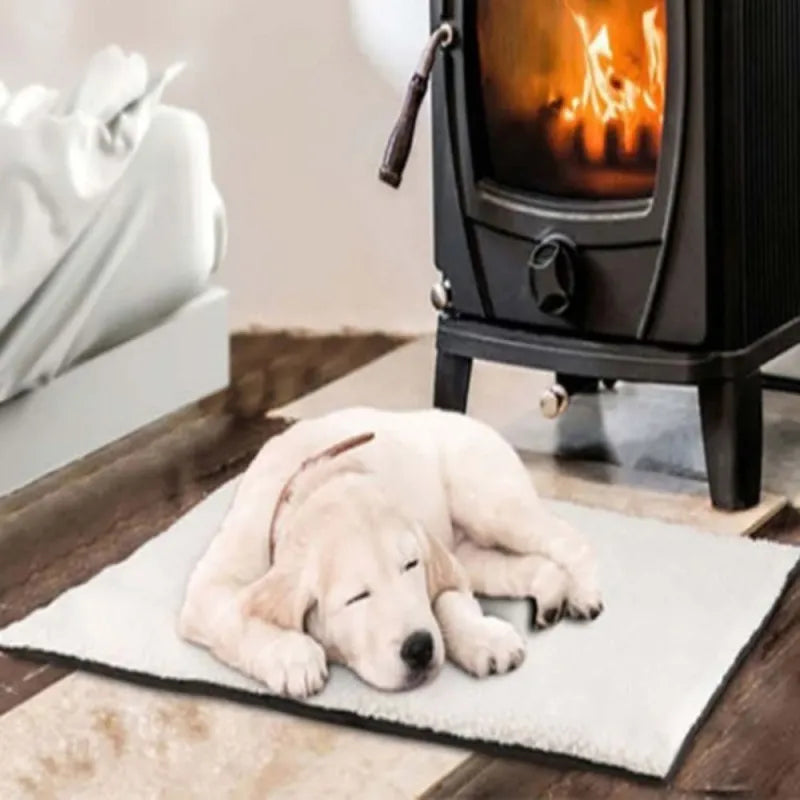 Luxurious self-warming pet mat, a soft & cozy bed for your dog or cat. Essential pet accessory for warmth.