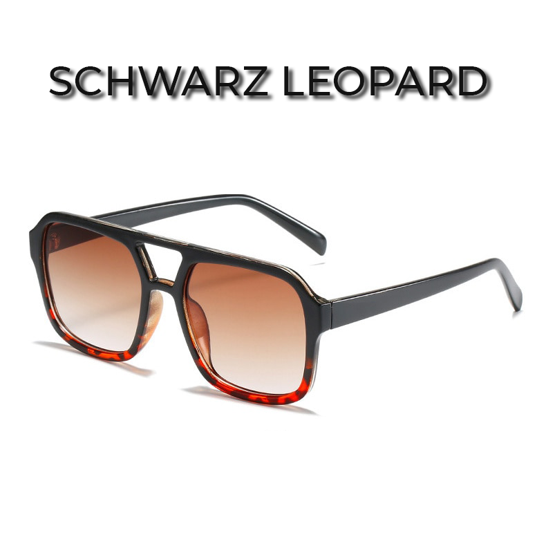Stylish women's square sunglasses with UV protection for a sunny beach day.