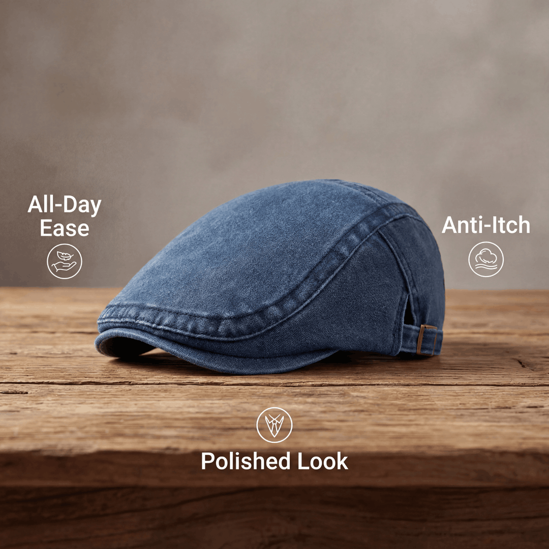 Stylish men's classic flat cap, a versatile fashion accessory for a timeless everyday look.