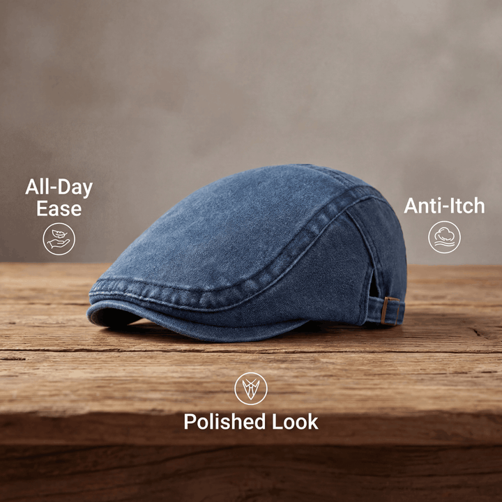 Stylish men's classic flat cap, a versatile fashion accessory for a timeless everyday look.