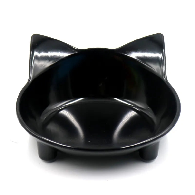 Cute cat ear pet feeder bowl. Durable, non-slip food dish for cats & dogs. Easy-clean pet accessory for daily use.