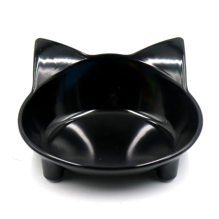 Cute cat ear pet feeder bowl. Durable, non-slip food dish for cats & dogs. Easy-clean pet accessory for daily use.