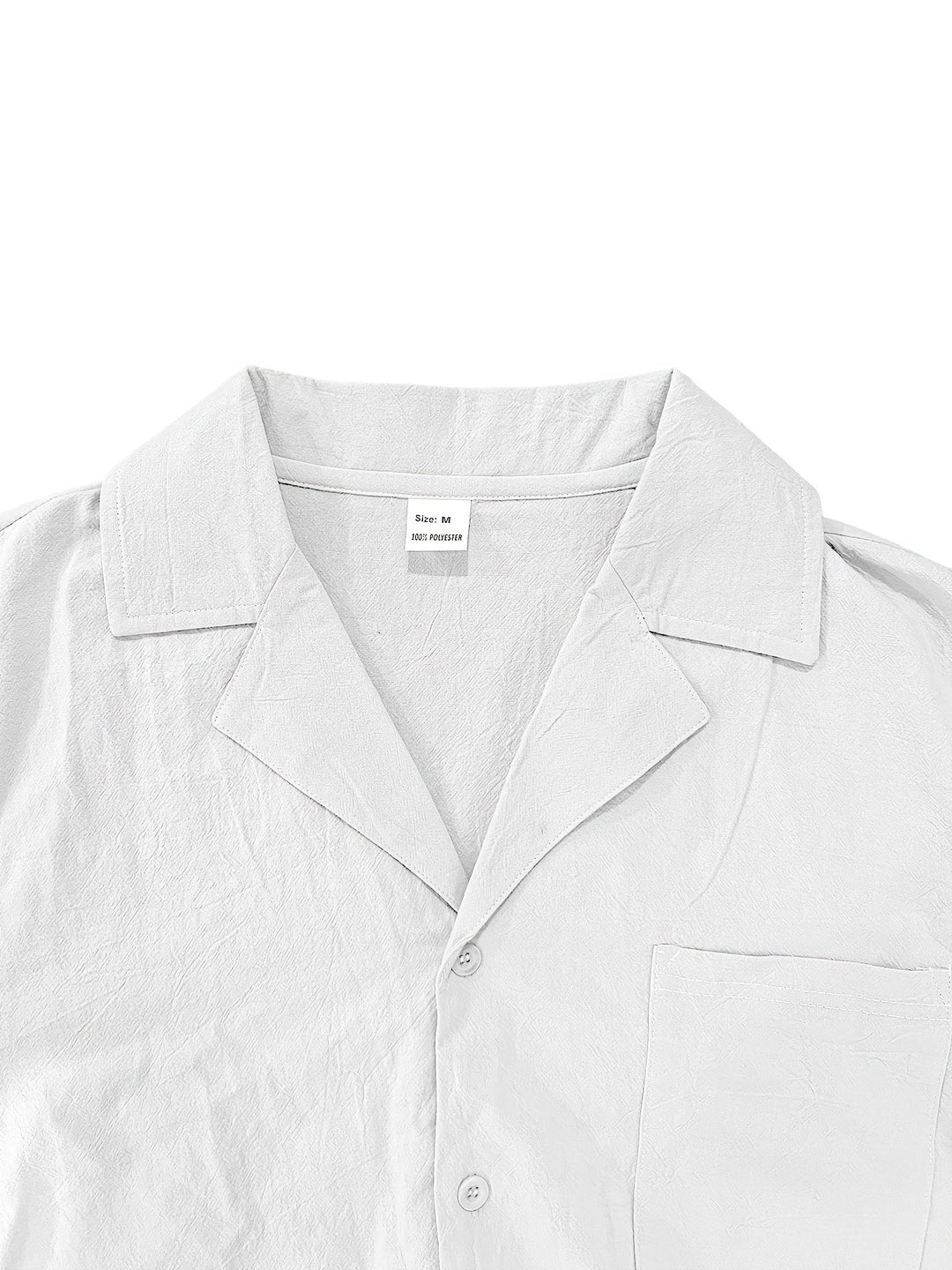 Comfortable & stylish men's linen set. Lightweight short sleeve top & elastic waist shorts for summer fashion.