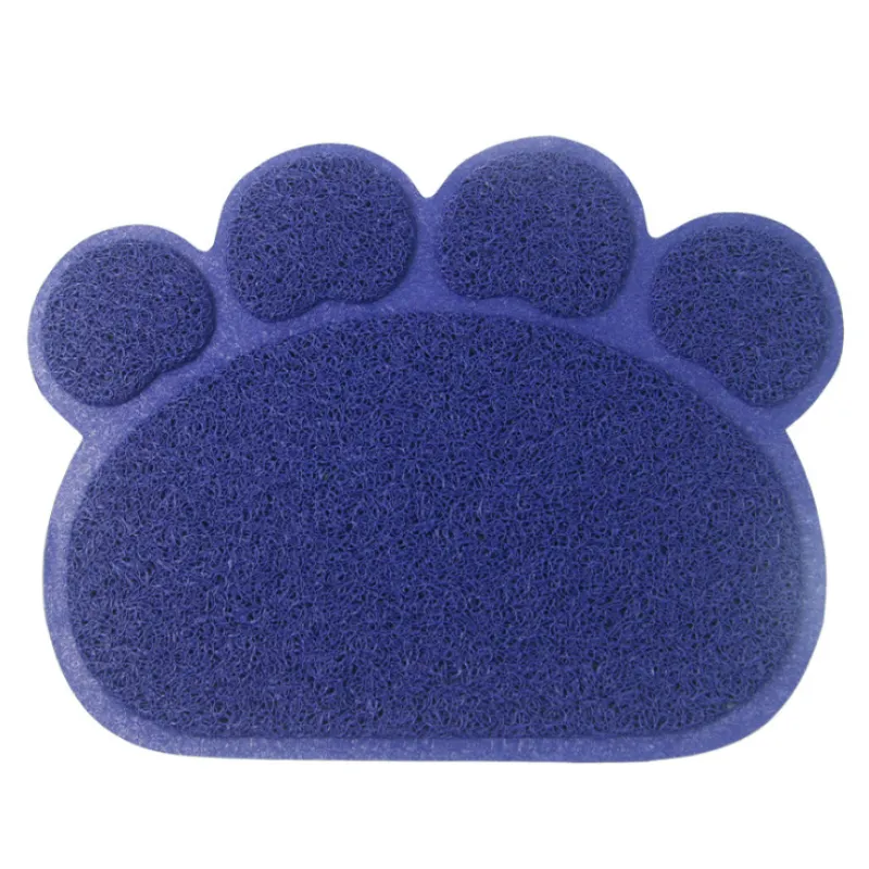 Durable cat litter mat, paw-shaped, for effective litter trapping. Ensures a clean home & tidy cat area. Easy to clean pet mat.