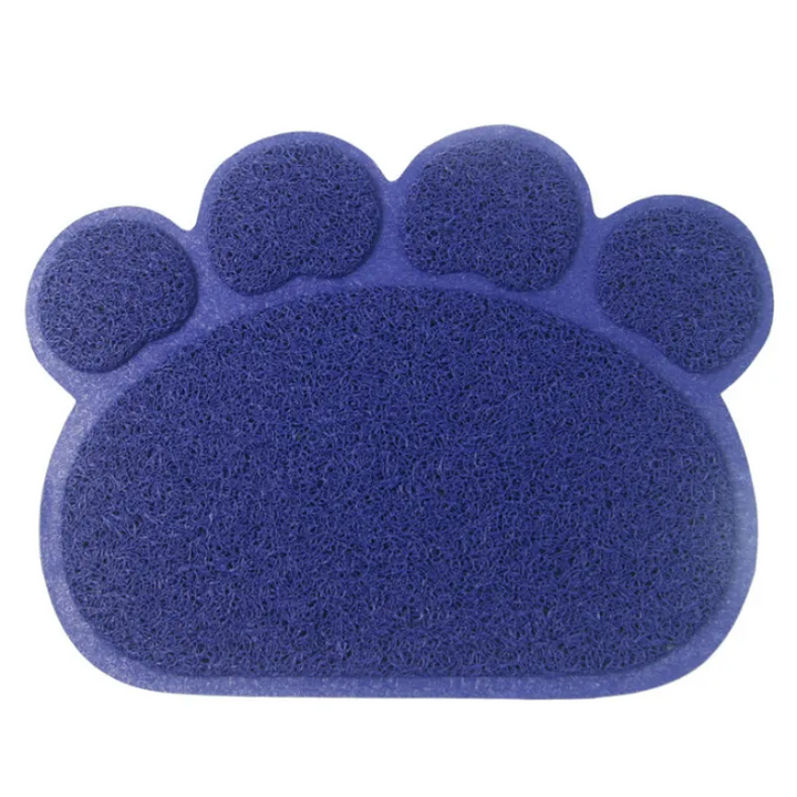 Durable cat litter mat, paw-shaped, for effective litter trapping. Ensures a clean home & tidy cat area. Easy to clean pet mat.