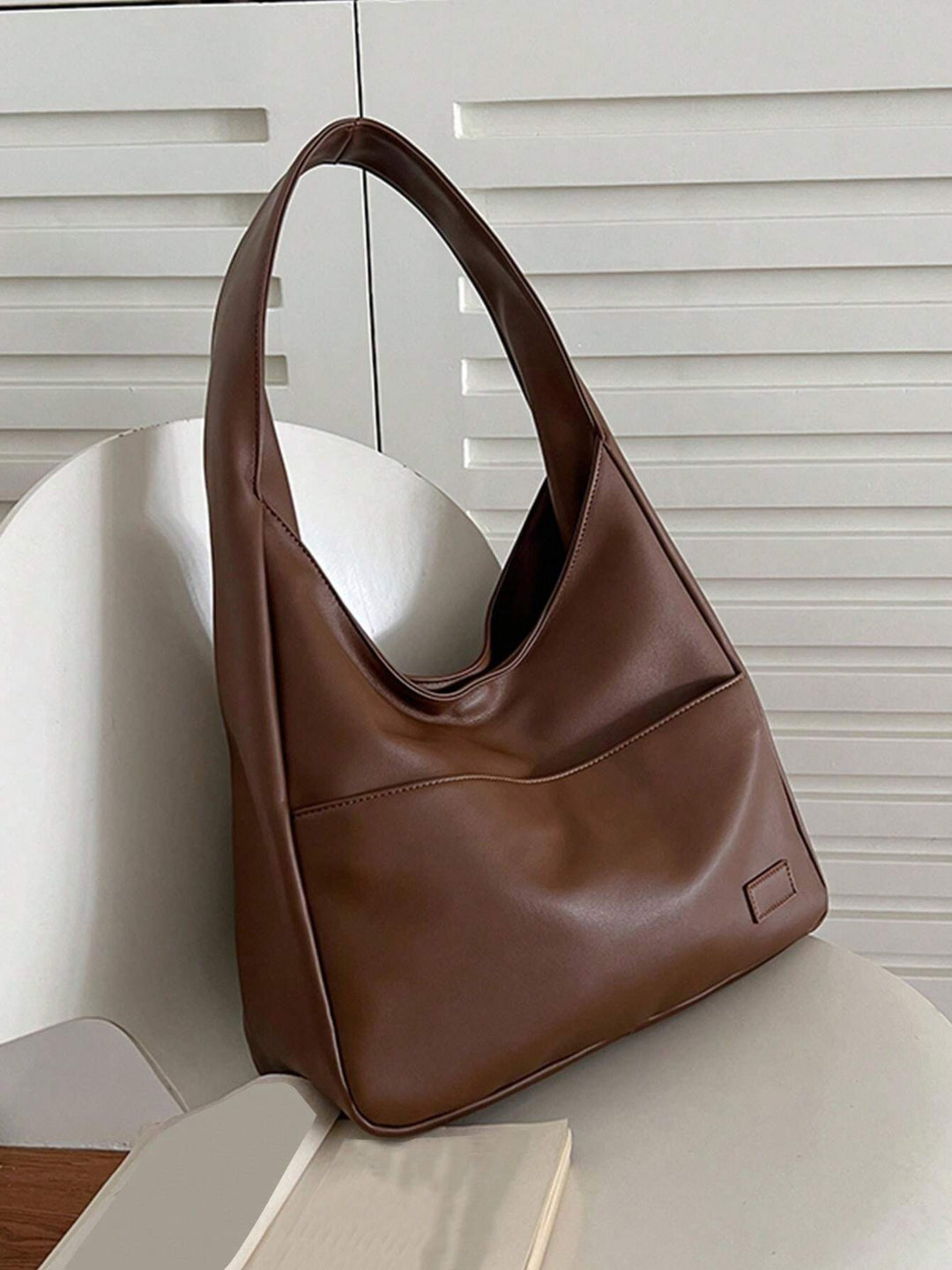 Everyday vegan leather shoulder bag for women. Stylish and practical for work, school, and versatile wear.