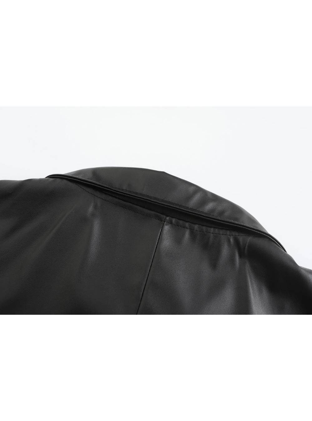 Back view of men's long overcoat, showing classic tailored fit for men's fashion.