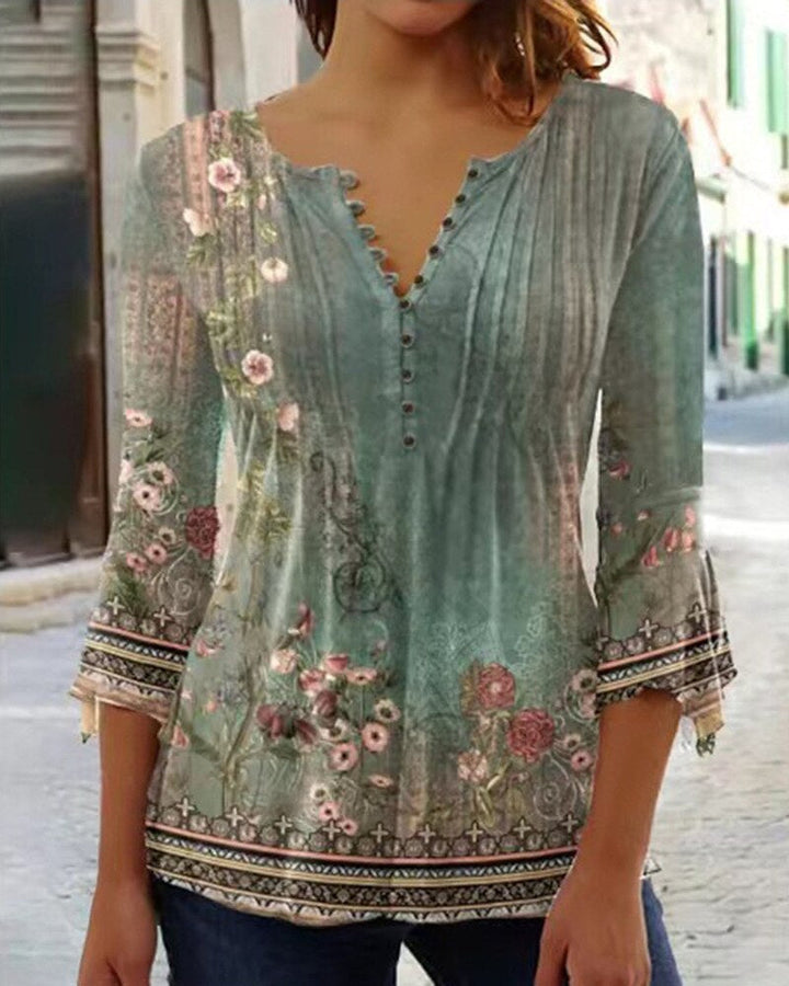 Elegant women's long sleeve blouse. Versatile chic fashion for comfortable everyday & office wear.