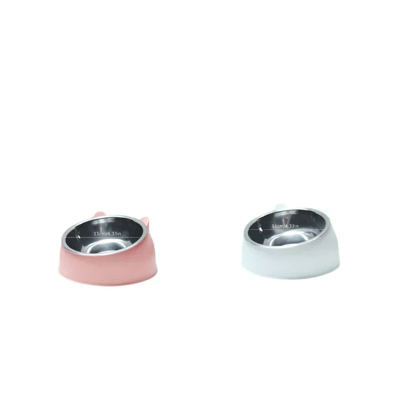 Premium elevated cat bowl, ergonomic design for comfortable & healthy pet feeding.