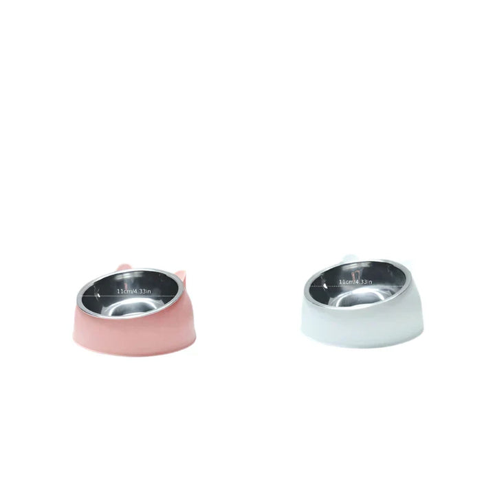 Premium elevated cat bowl, ergonomic design for comfortable & healthy pet feeding.