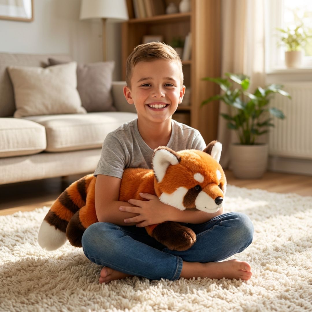 Plush long animal comfort toy, supports relaxation and cozy moments.