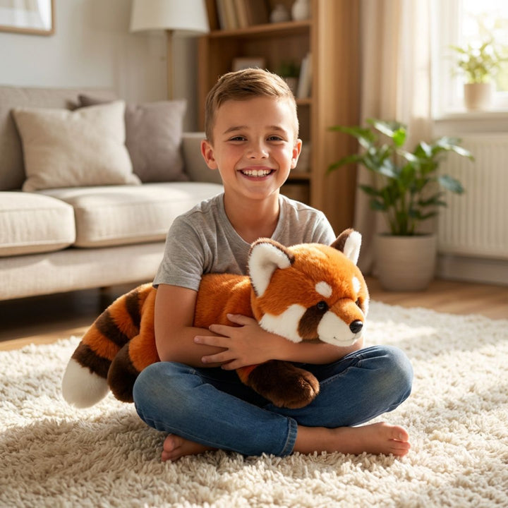 Plush long animal comfort toy, supports relaxation and cozy moments.