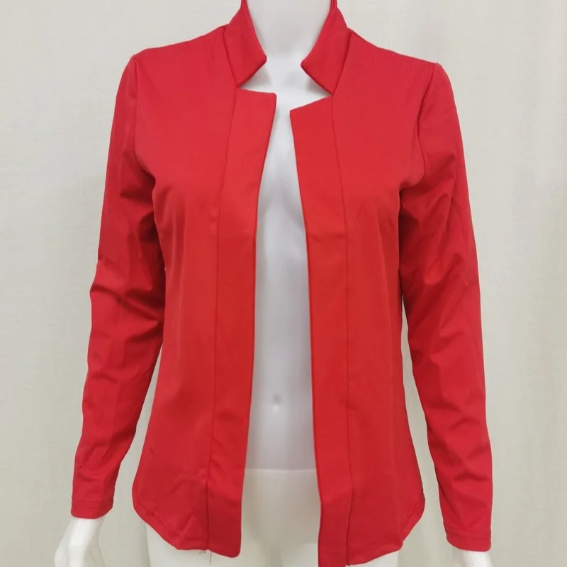 Black women's slim fit blazer. Professional workwear & stylish outerwear. Versatile for all seasons.