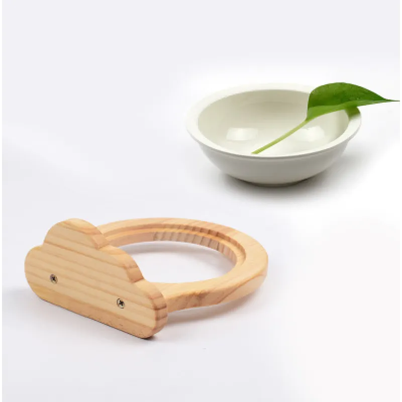 Functional cat wall feeder with a cloud design wooden frame. Elevated pet bowl is a stylish, space-saving solution.