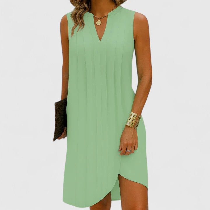 V-neck party dress for women, elegant and flattering for special nights.