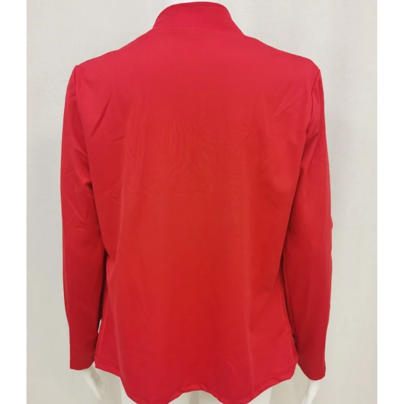 Vibrant red women's slim fit blazer. Elegant fashion jacket, perfect for stylish statements & any occasion.