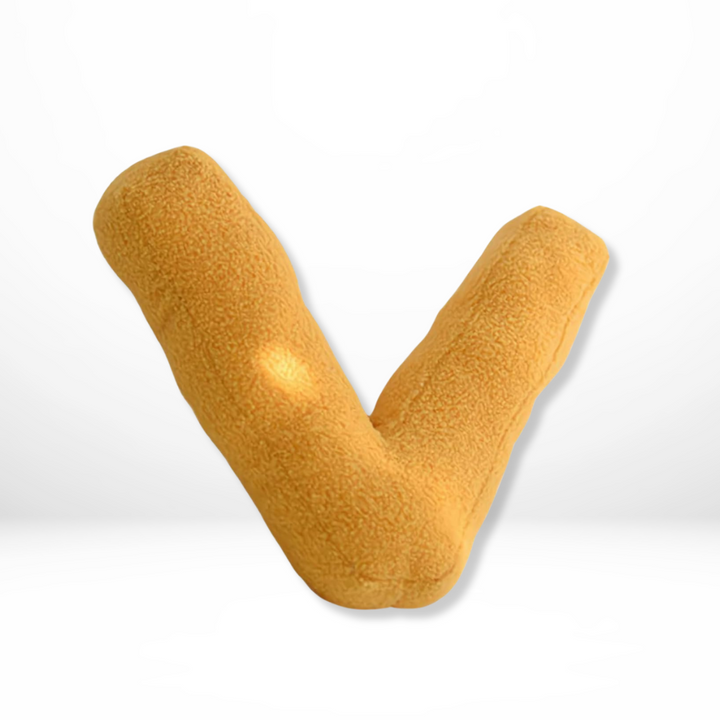 Chic velvet 'Z' letter cushion, enhancing personalized home decor with a sophisticated touch.