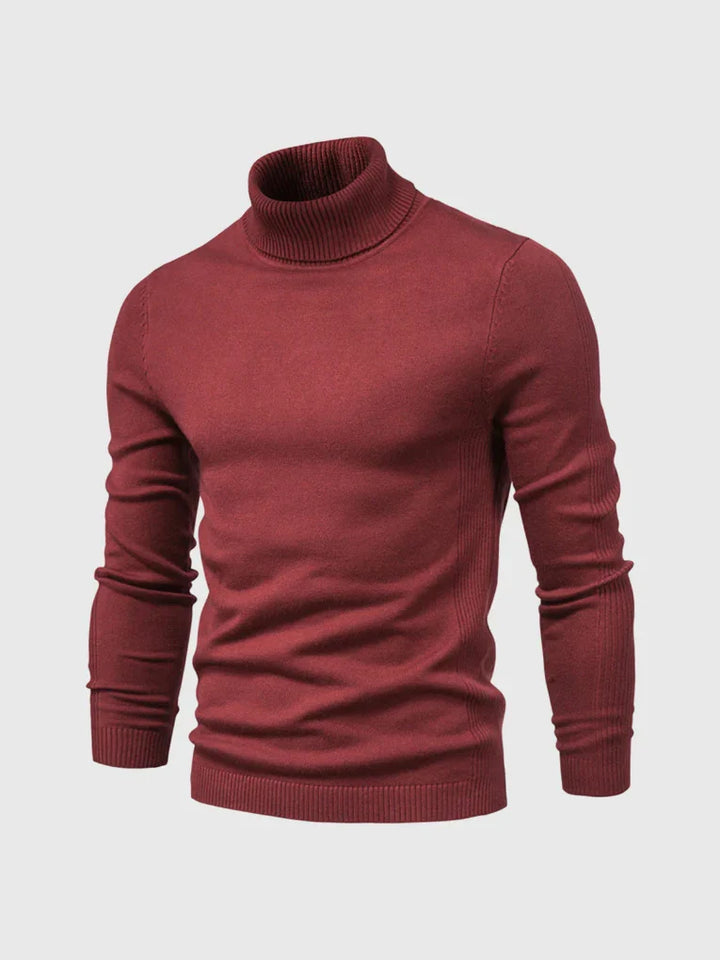 Men's classic turtleneck sweater. Versatile winter fashion essential.