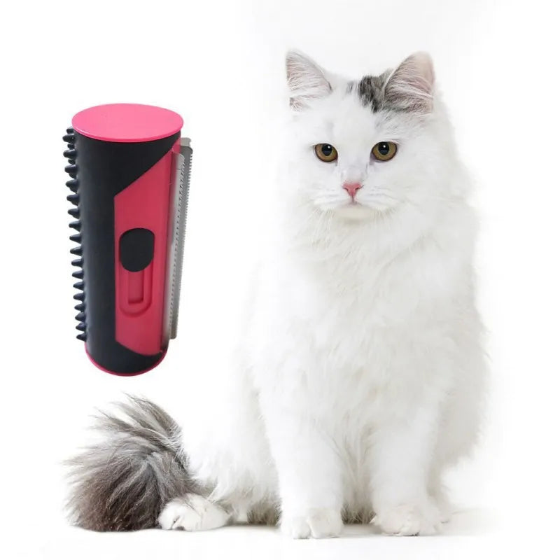 Easy-to-use self-cleaning pet fur remover roller. Reusable lint brush for dog and cat hair.
