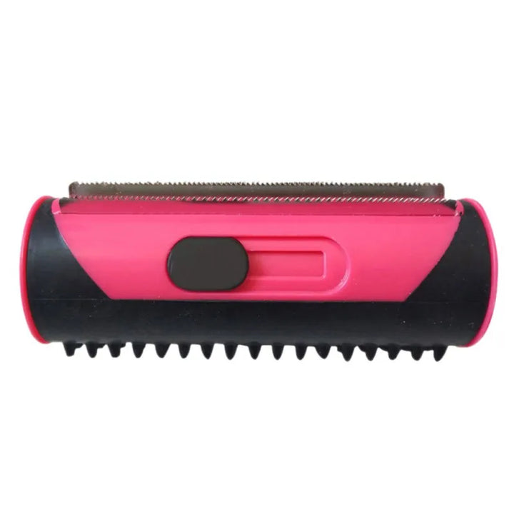 Self-cleaning pet fur groomer roller, an essential dog brush and cat brush for hair removal.
