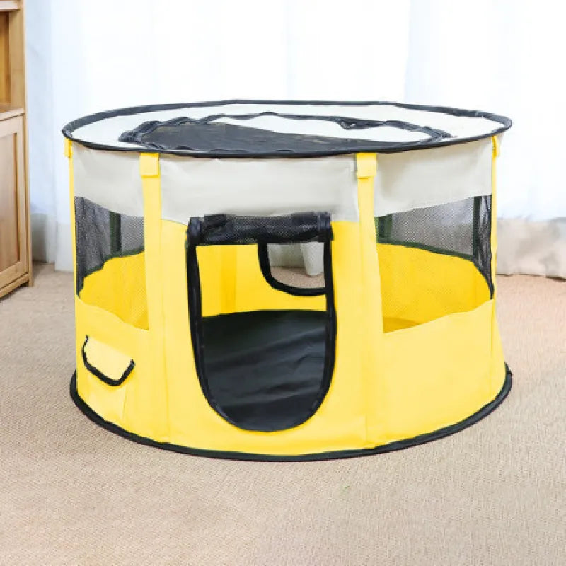 Compact pet tent for dogs & cats, an indoor pet house or outdoor pet shelter with carry bag.