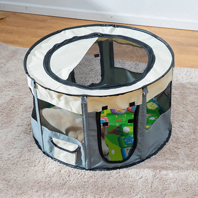 Lightweight pet carrier & dog house, this foldable pet tent is perfect for pet travel.