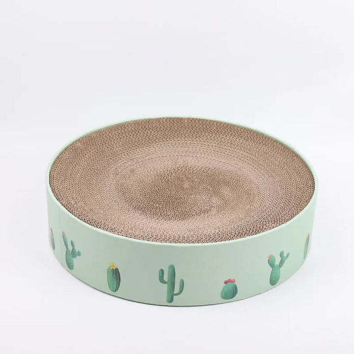 Sleek modern cactus cat scratcher board, a stylish and durable pet accessory for feline play and furniture safeguarding.