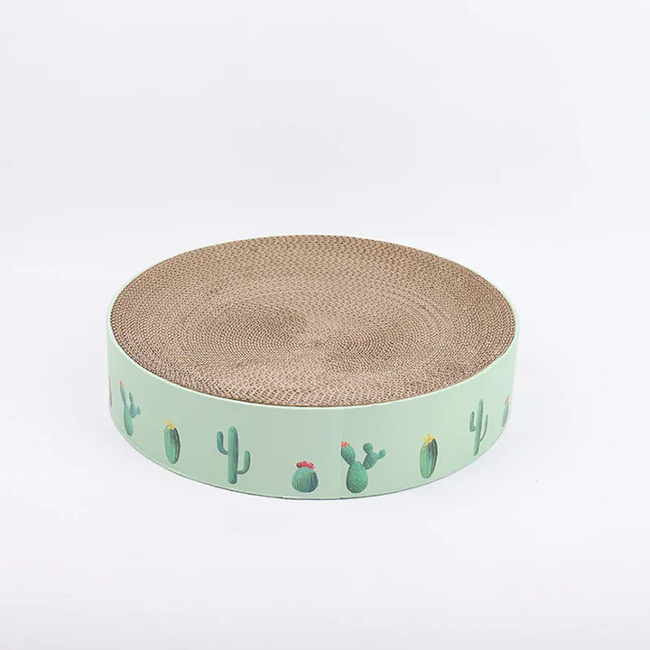 Chic modern cactus cat scratching board, designed to blend with home decor while satisfying feline scratching needs.