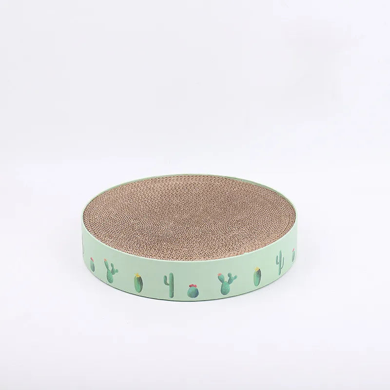 Modern cactus cat scratch board, a durable and stylish pet furniture protector for healthy feline scratching habits.