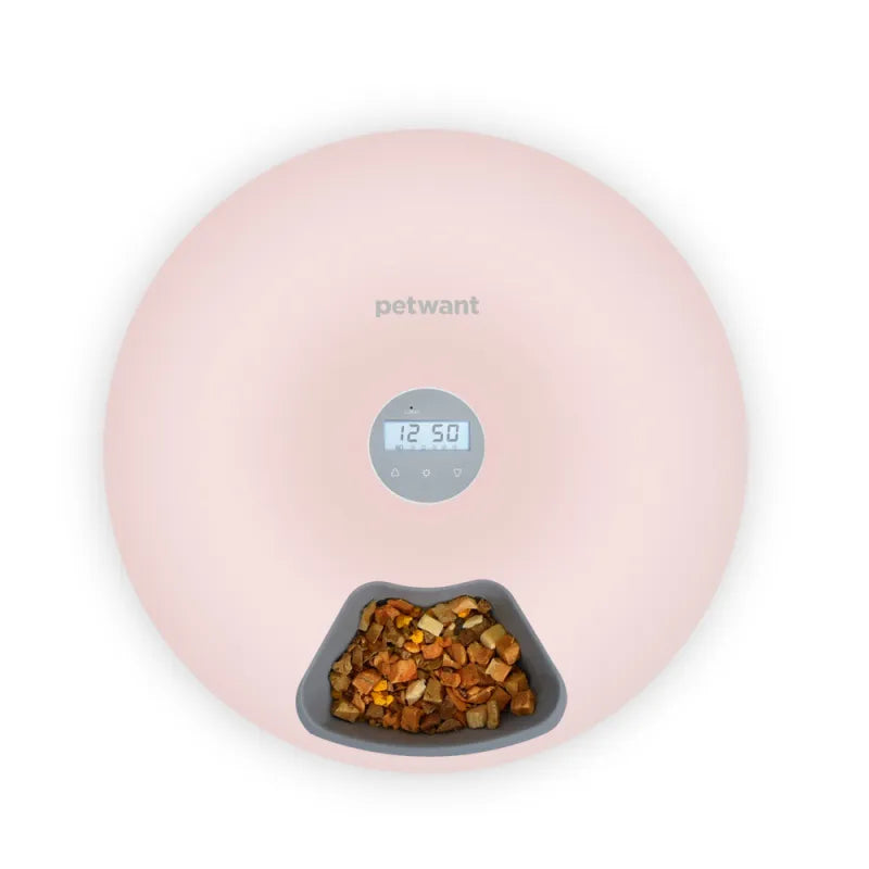 Digital automatic pet food bowl, making timed meal distribution easy and reliable for pets.