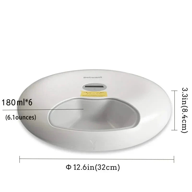 Pet food dispenser for automatic timed feeding, a convenient solution for busy pet owners.