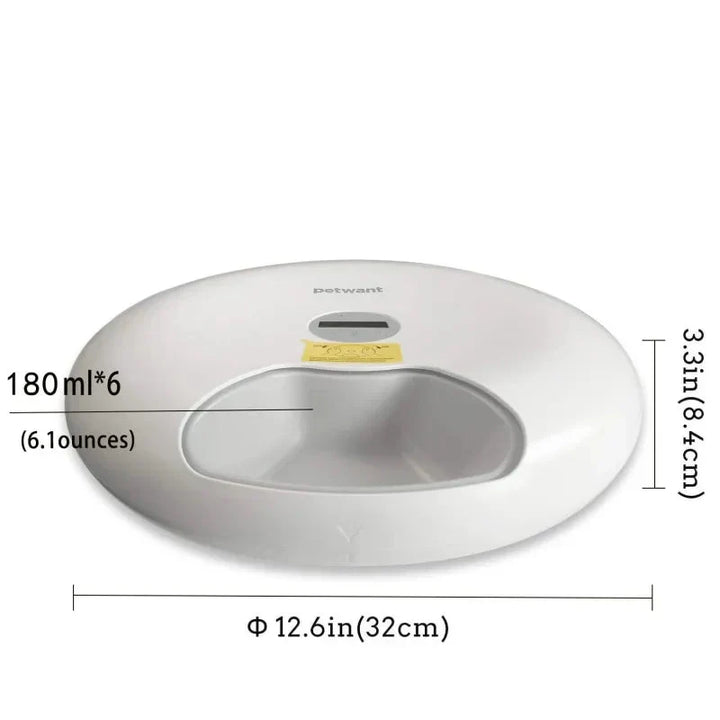 Pet food dispenser for automatic timed feeding, a convenient solution for busy pet owners.