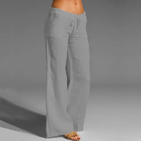 Women's Relaxed Casual Trousers with Elastic Waistband