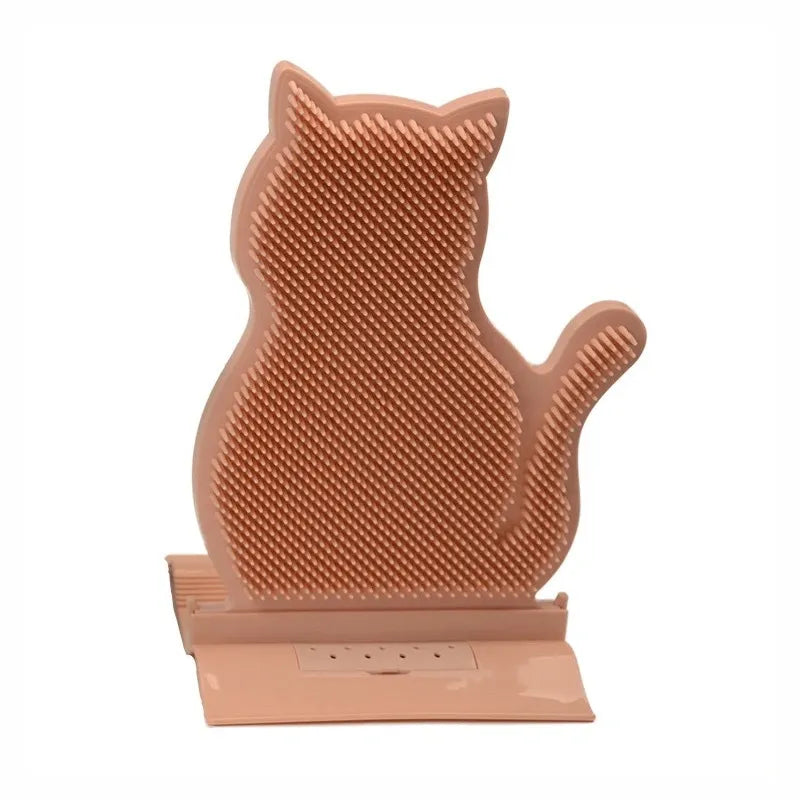 Charming cat silicone anti-slip towel holder, a unique home organization accessory for any room.