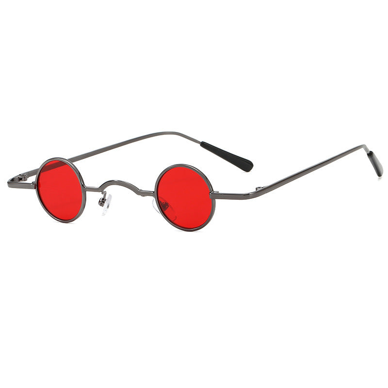 Men's fashion retro round frame sunglasses, perfect stylish shades for sun protection.