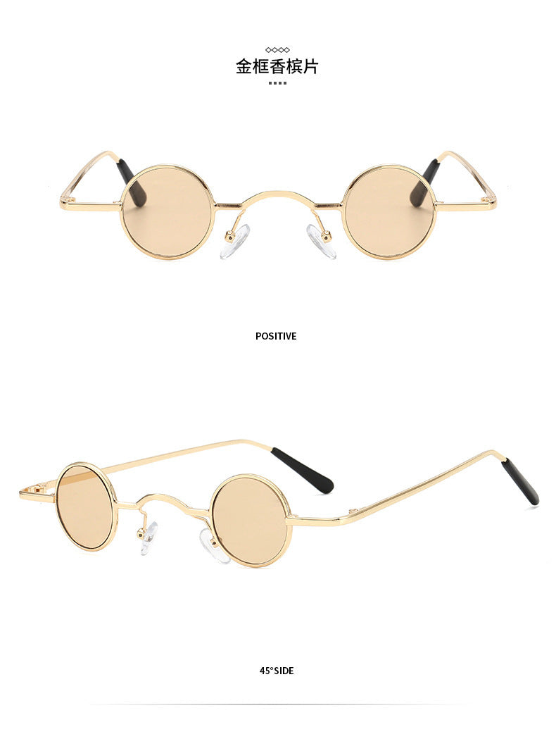 Timeless men's retro round frame sunglasses, ideal vintage eyewear for a classic look.