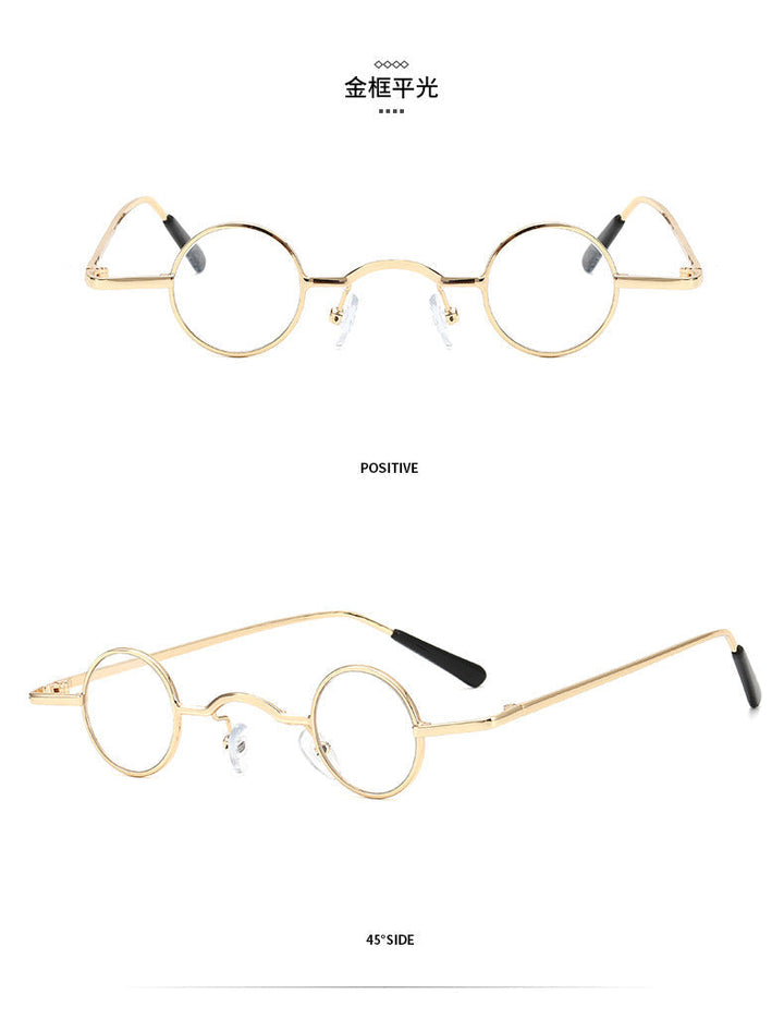 Men's vintage-inspired round frame sunglasses, a blend of retro fashion and sun protection.