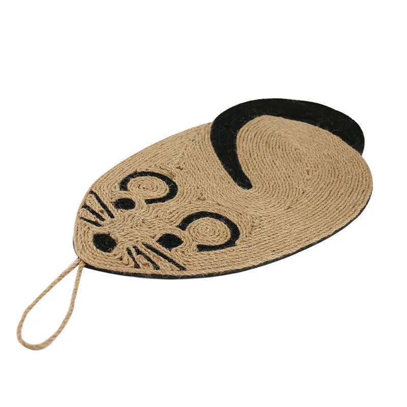 Sisal cat scratch mat acts as a furniture protector & provides a dedicated scratching post for your playful cat.