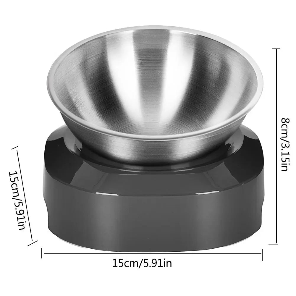 Stylish elevated cat food & water bowls. Double stainless steel pet feeder, ergonomic for cats.
