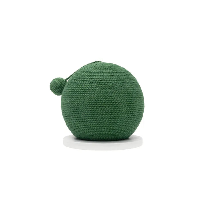 Sisal cat scratching ball, a durable toy for healthy claws, pet enrichment, and furniture safety.