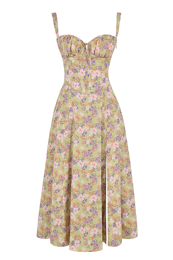 Elegant women's floral party midi dress, perfect for special occasions. Beautiful, comfortable.