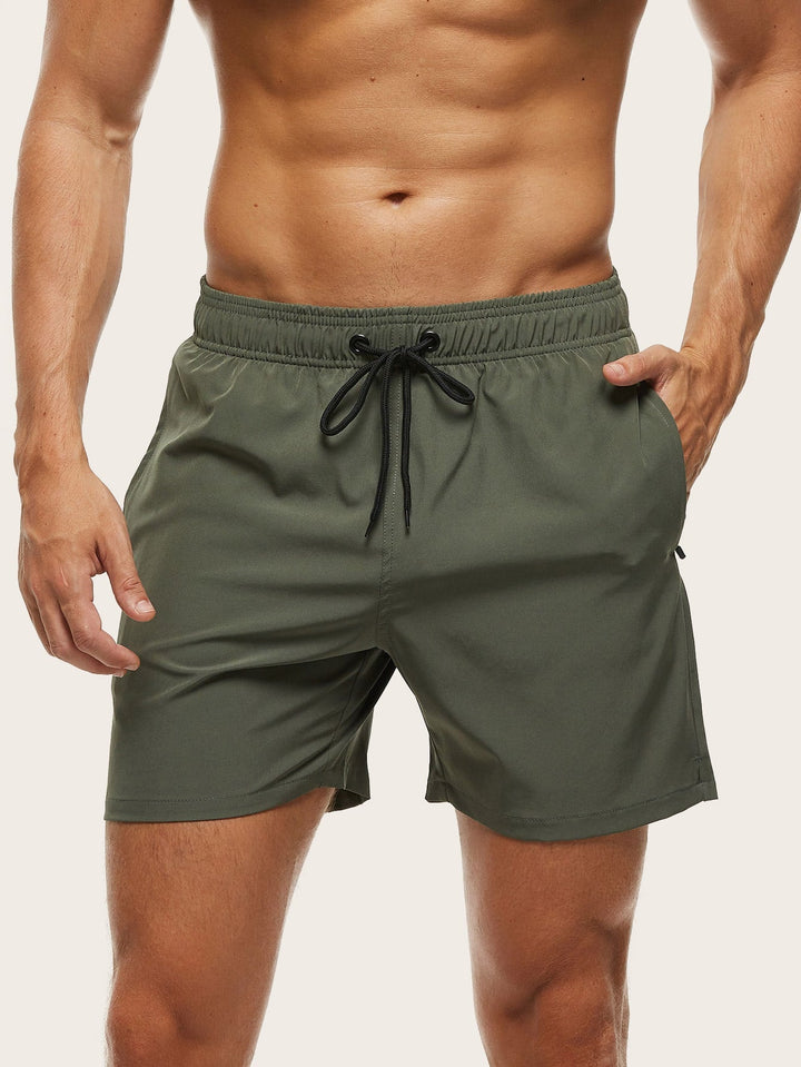 Durable men's quick-dry swim shorts with stretch, perfect for pool, beach, and sun.