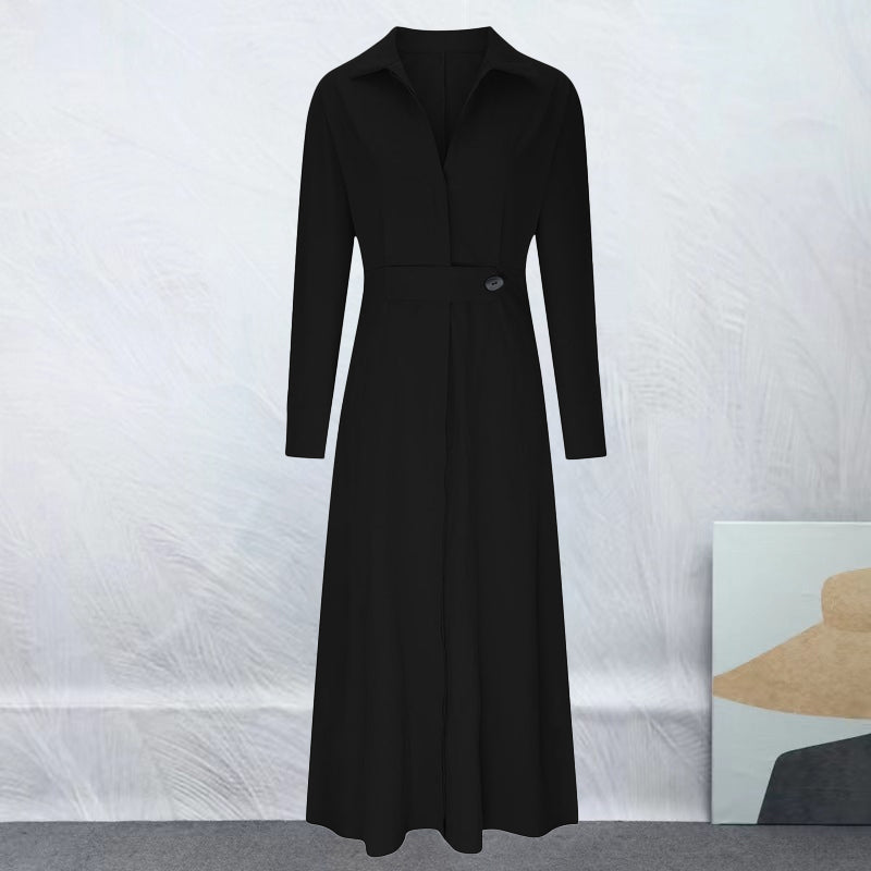 Stylish women's V-neck maxi dress, a versatile piece for elegant or casual long dress occasions.