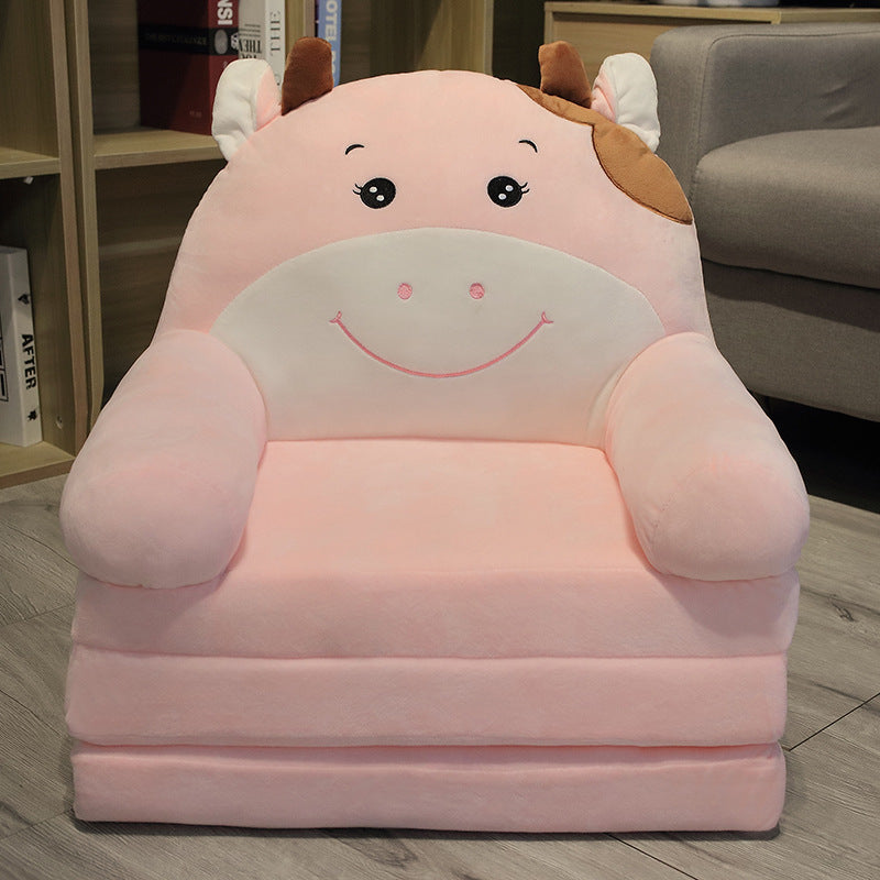 Compact children's folding sofa for kids, ideal for small spaces & easy storage.